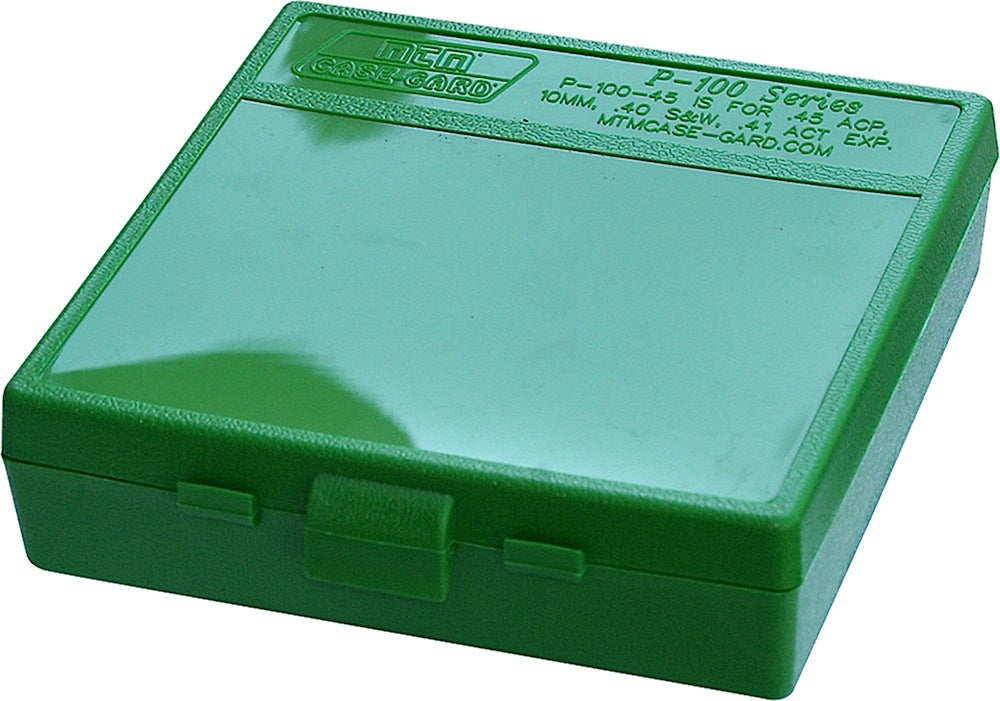 MTM P100910 100RD PSTL BOX 9MM-380 GRN