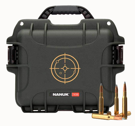 NANUK 908AMMO1 NANUK CASE W/WHT TARGET LOGO BLK