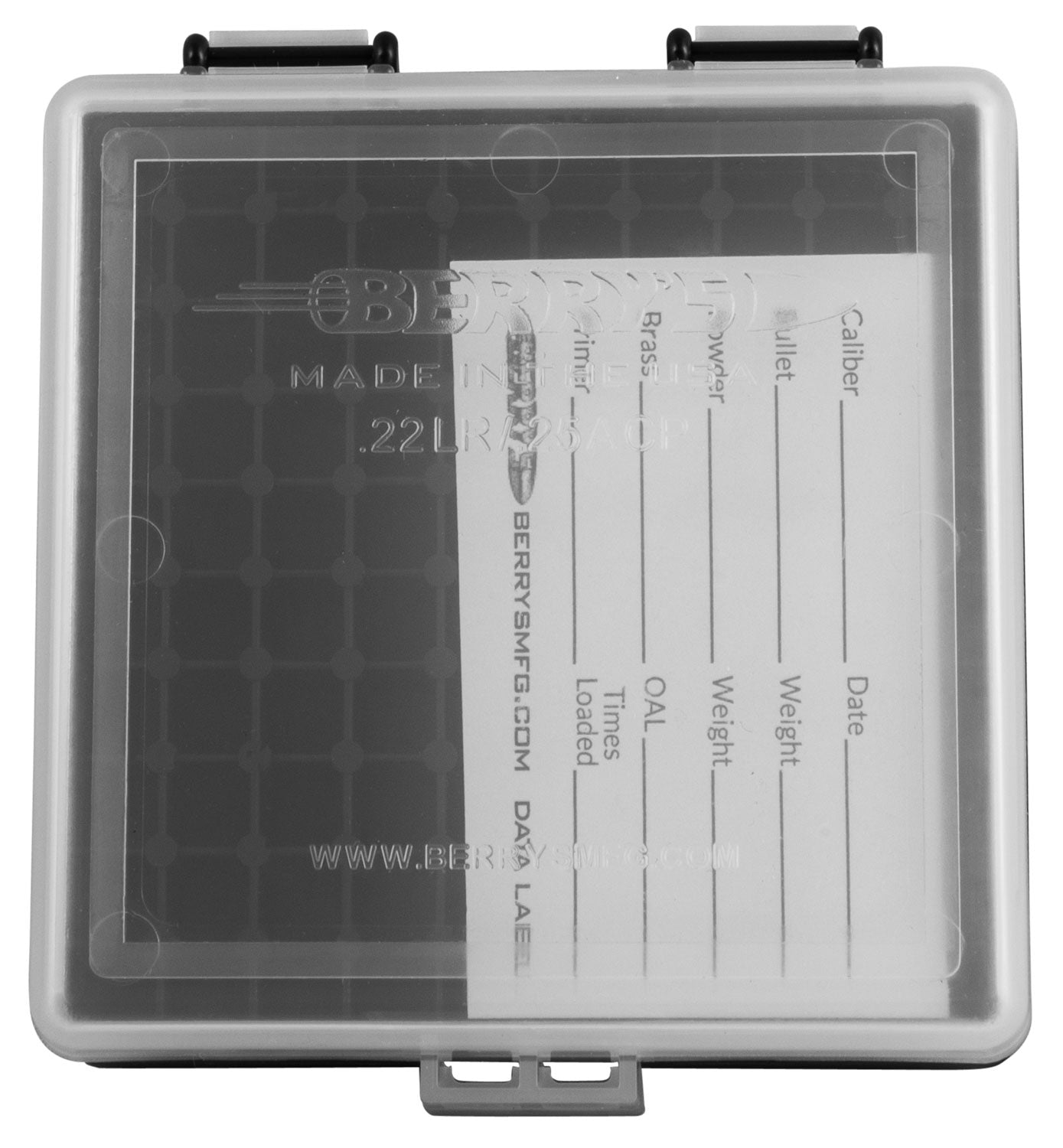 BERRYS 63600 22 AMMO BOX 22LR 100R CLR/BK