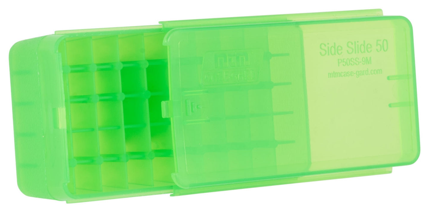 MTM P50SS9M16 9MM PSTL SLIDE STOP 50RD BOX GRN