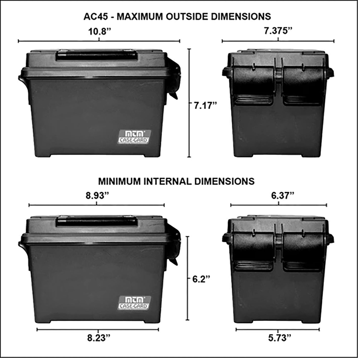 MTM AC45 AMMO CAN 45 CALIBER FGRN