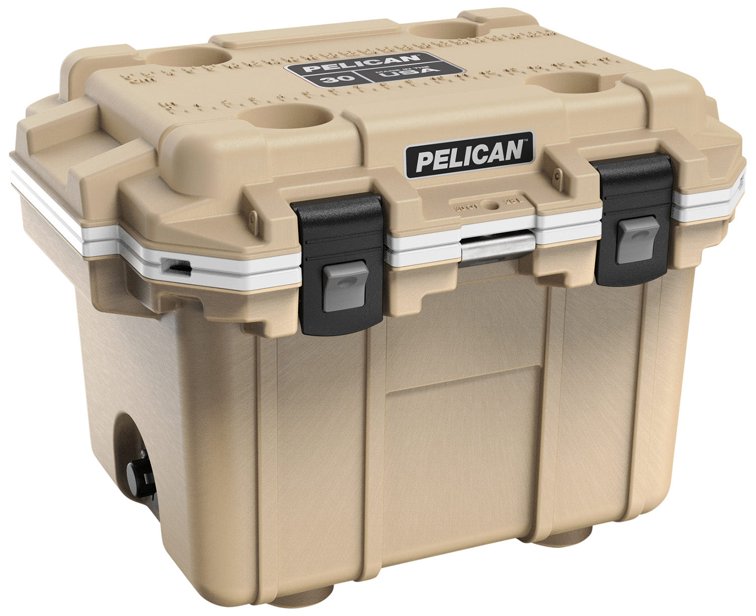 PELICAN 30Q-1-TANWHT     30QT ELITE COOLER TAN/WHT