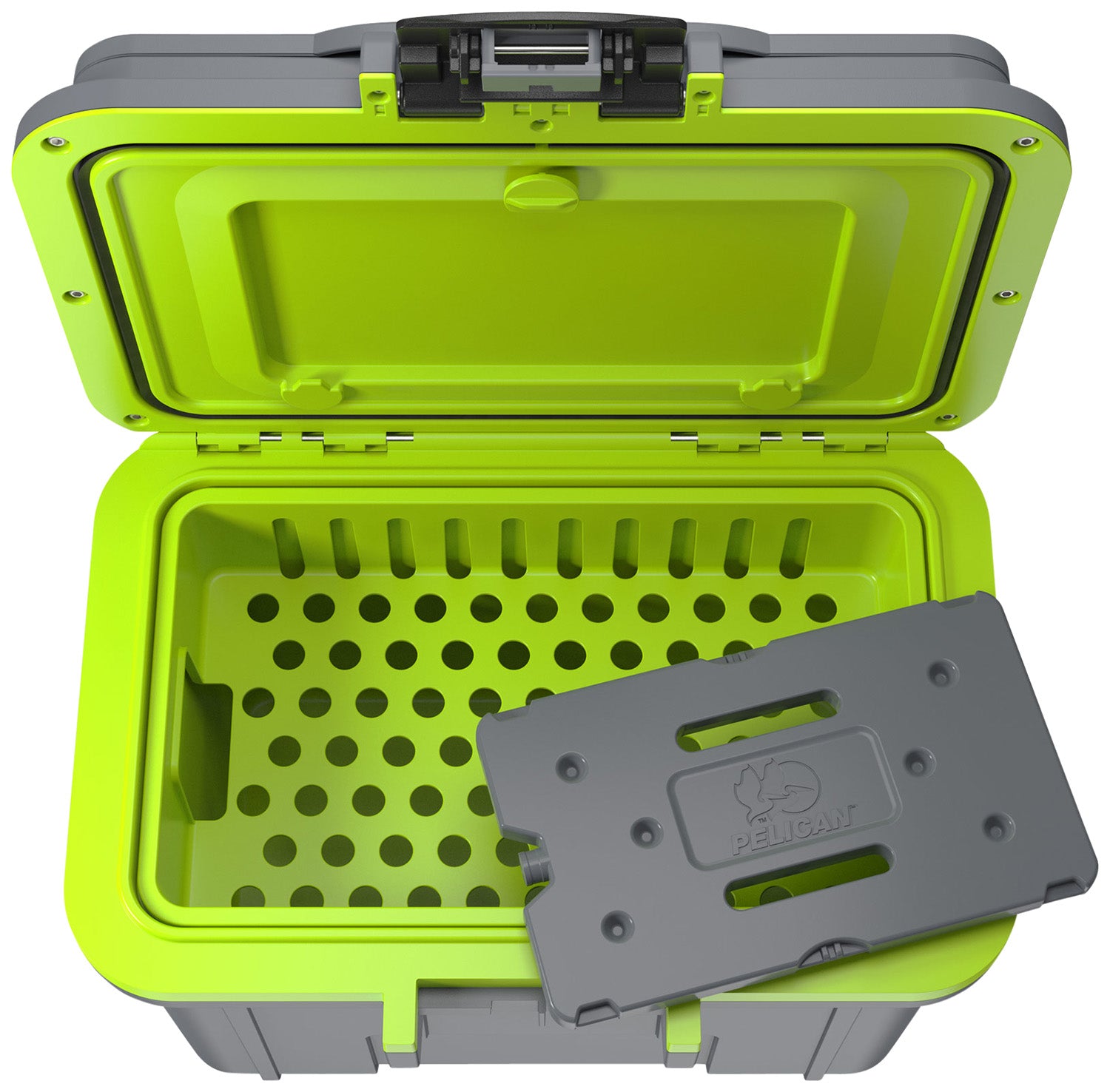 PELICAN 8Q-1-DKGRYEGRN   8QT ELITE COOLER  GRY/GRN
