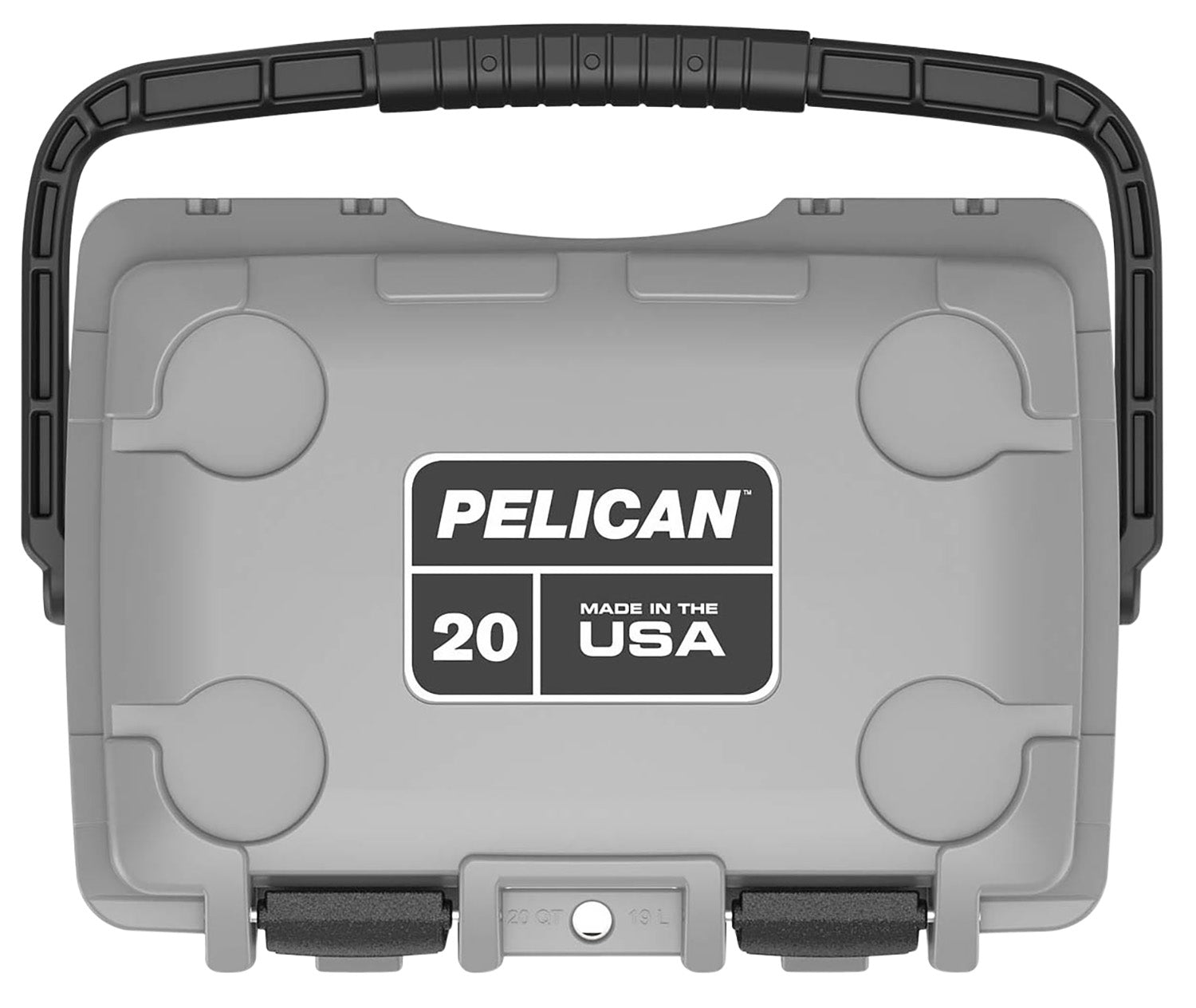 PELICAN 20Q-1-DKGRYEGRN  20QT ELITE COOLER GRY/GRN