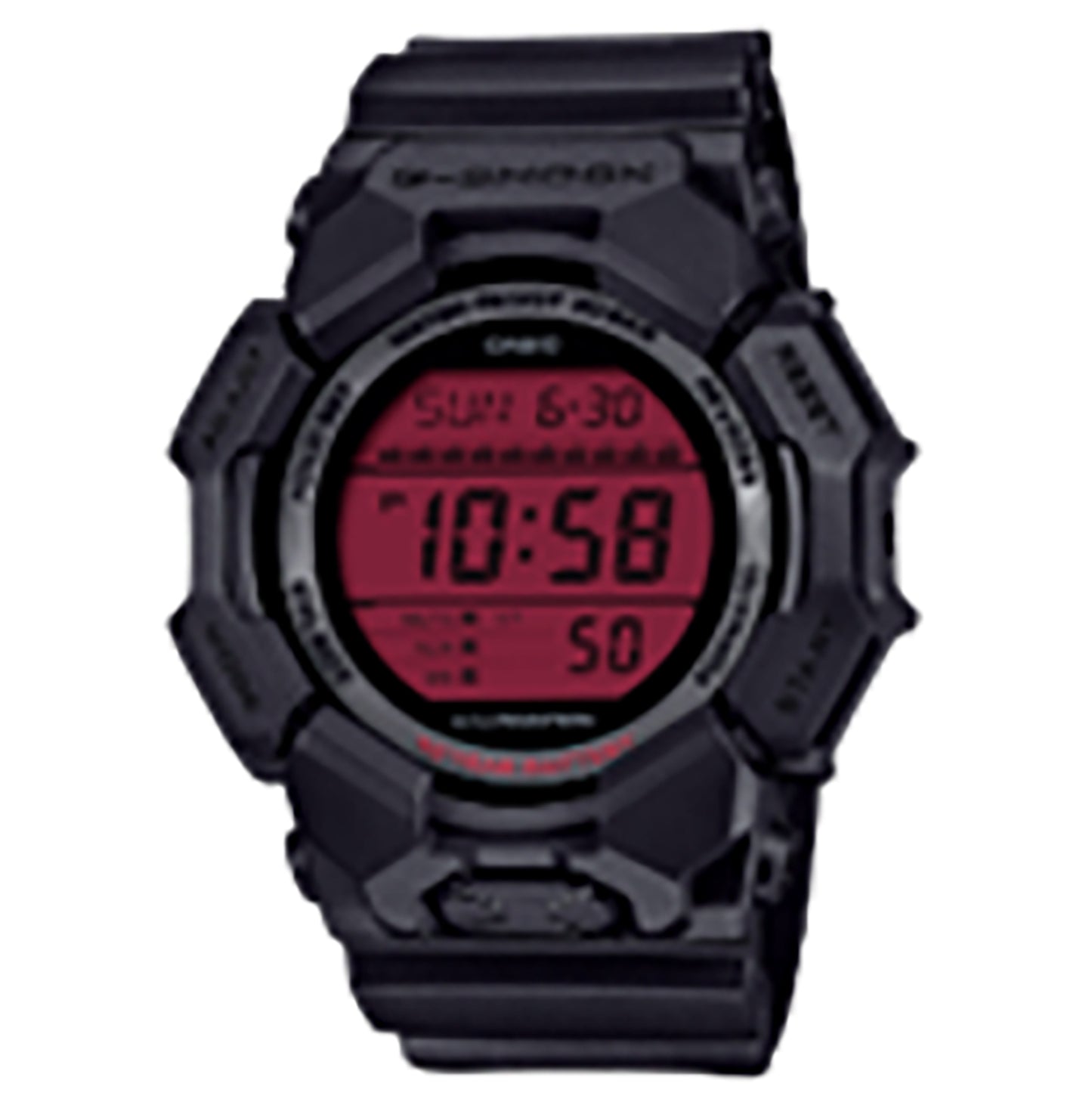 GSHOCK GD010BBR1CR   DIGITAL MOVEMENT  BLK/RED