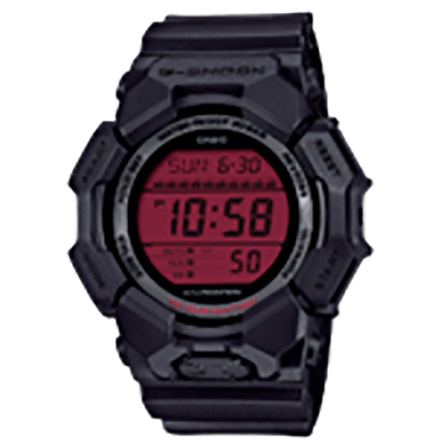 GSHOCK GD010BBR1CR   DIGITAL MOVEMENT  BLK/RED